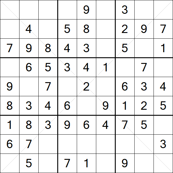 Sudoku X - Fácil
