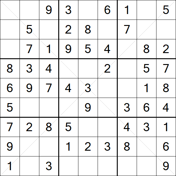 Sudoku X - Fácil