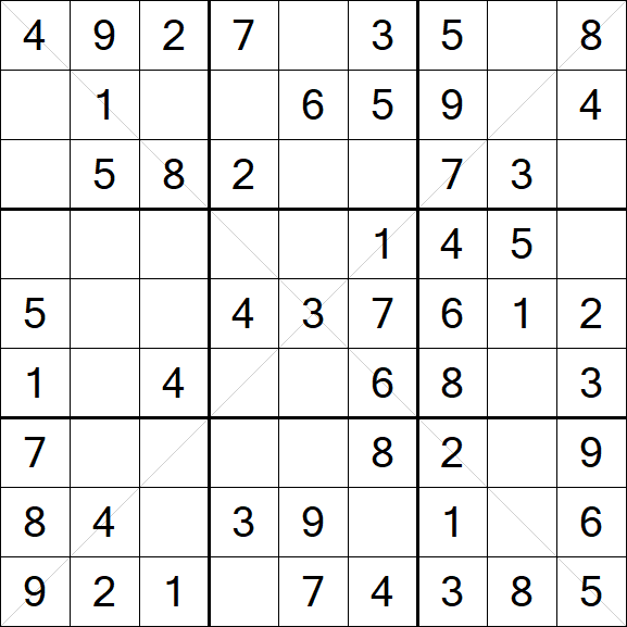 Sudoku X - Fácil