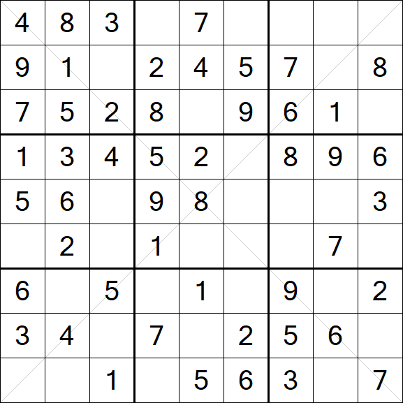 Sudoku X - Fácil