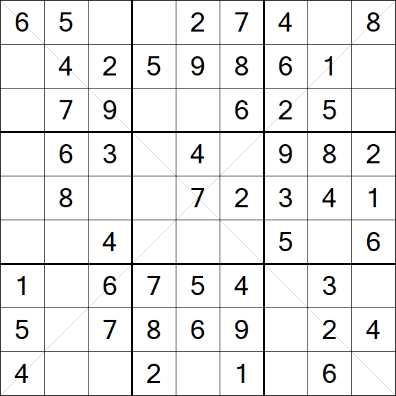 Sudoku X - Fácil