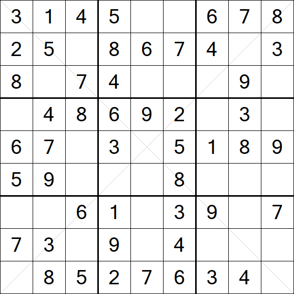 Sudoku X - Fácil