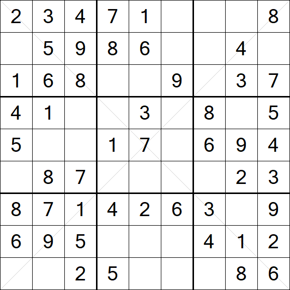 Sudoku X - Easy
