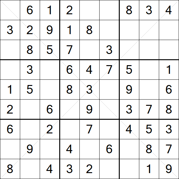 Sudoku X - Fácil