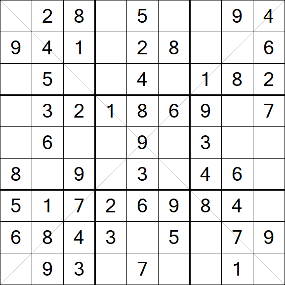 Sudoku X - Fácil