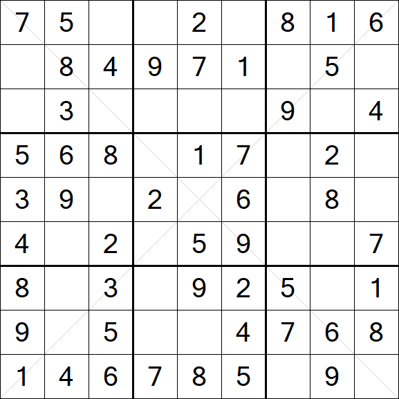 Sudoku X - Fácil