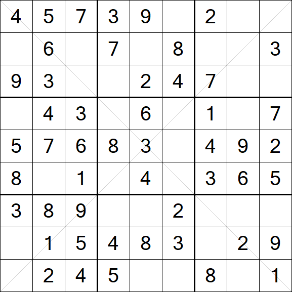 Sudoku X - Fácil