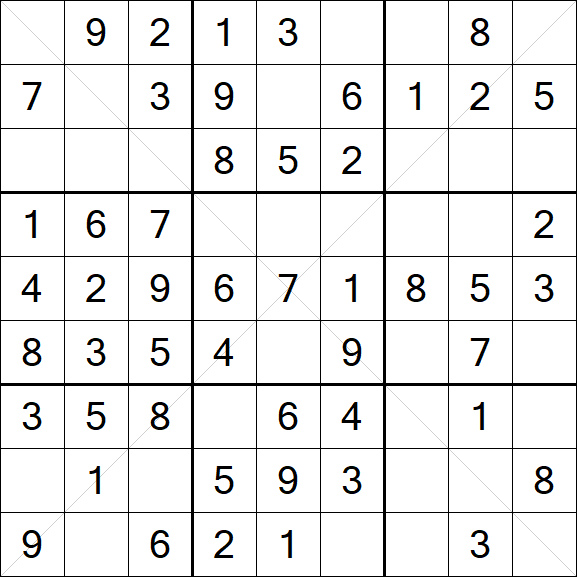 Sudoku X - Fácil