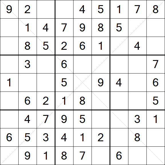 Sudoku X - Fácil