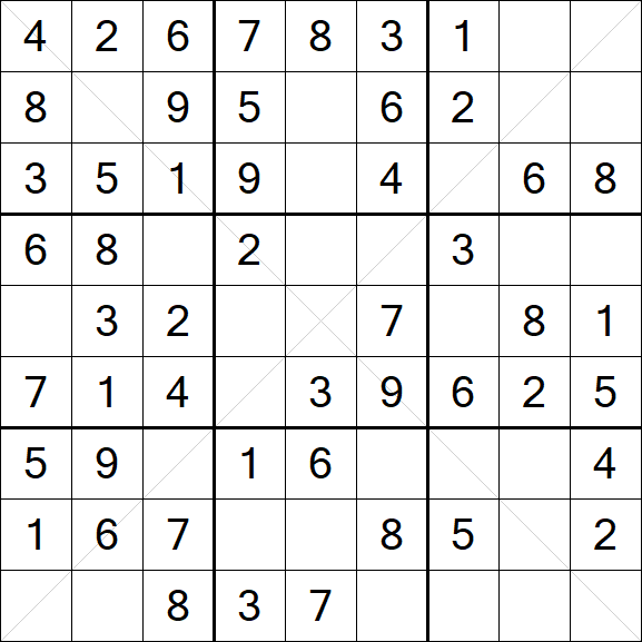 Sudoku X - Easy