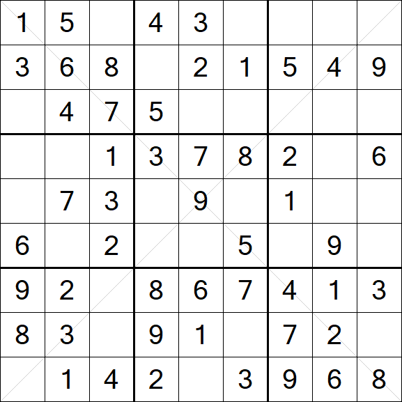 Sudoku X - Fácil