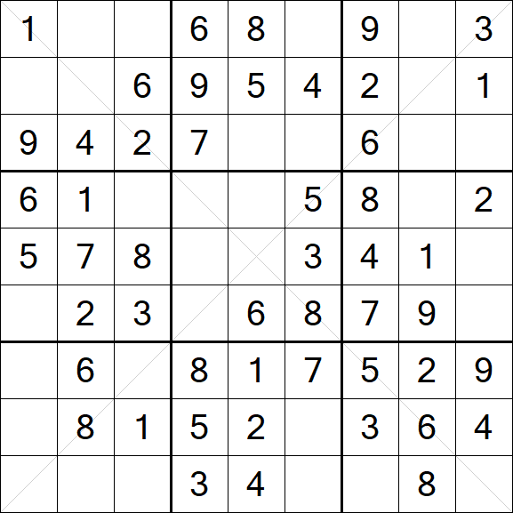 Sudoku X - Fácil