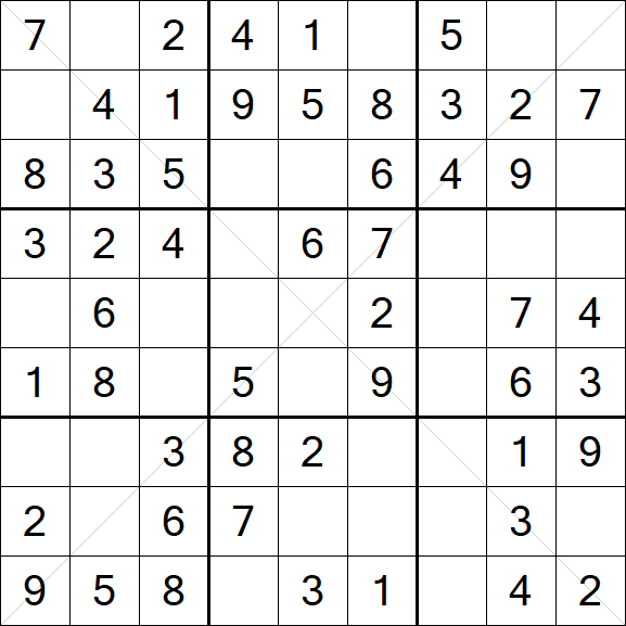 Sudoku X - Fácil
