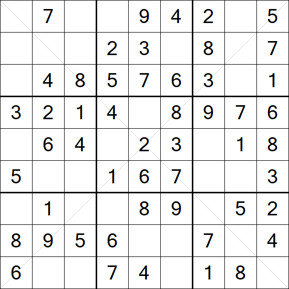 Sudoku X - Fácil