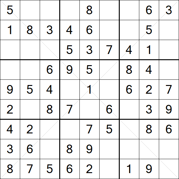 Sudoku X - Fácil