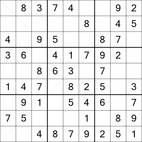 Sudoku X - Fácil
