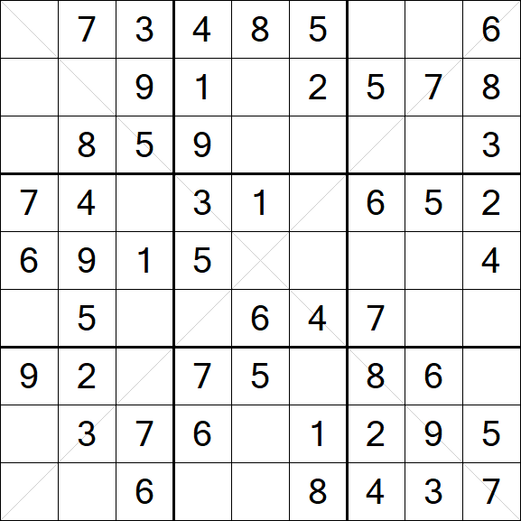Sudoku X - Easy