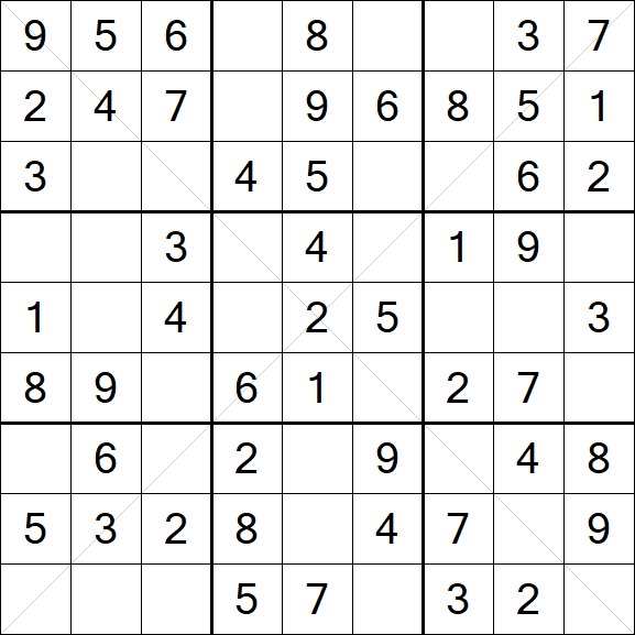 Sudoku X - Fácil