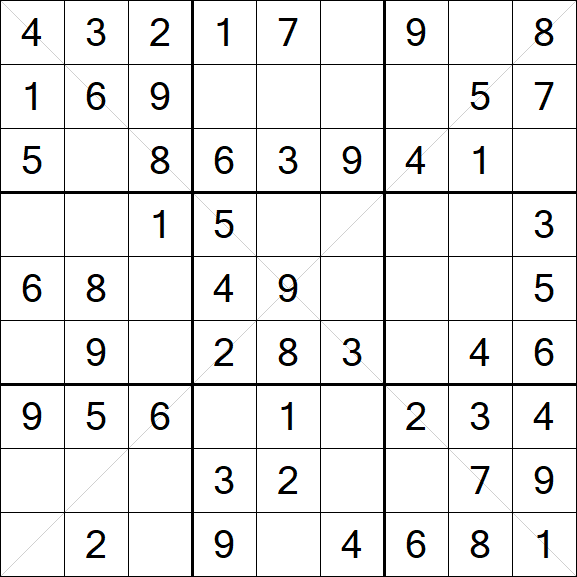 Sudoku X - Fácil