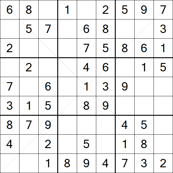 Sudoku X - Fácil