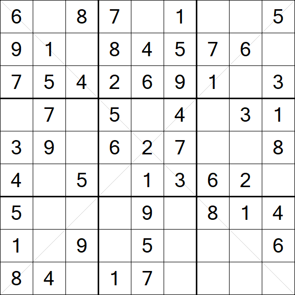 Sudoku X - Fácil