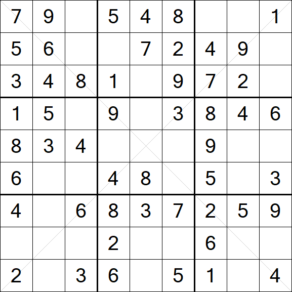 Sudoku X - Fácil