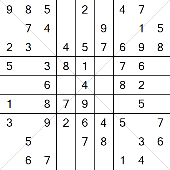 Sudoku X - Fácil