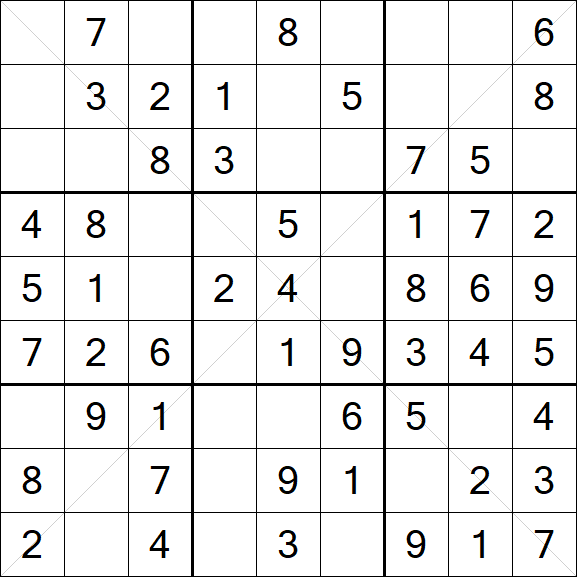 Sudoku X - Fácil