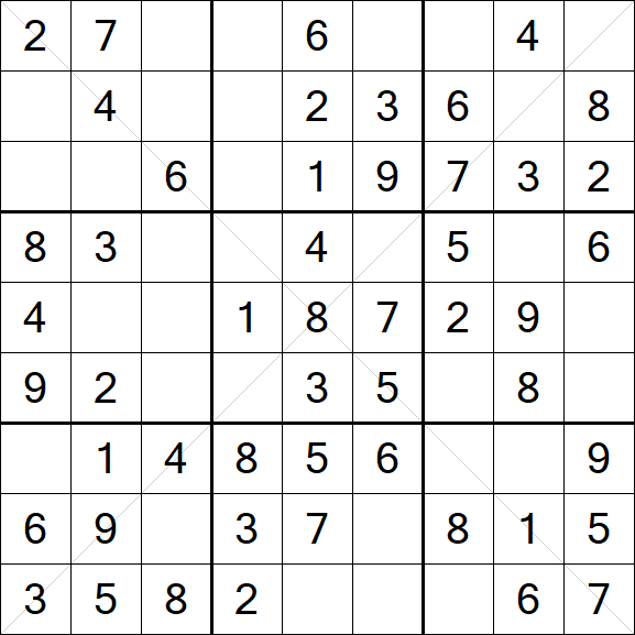 Sudoku X - Fácil
