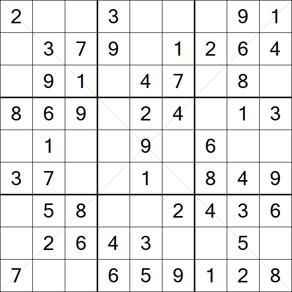 Sudoku X - Fácil