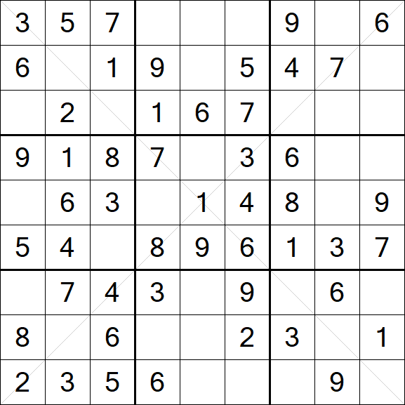 Sudoku X - Fácil