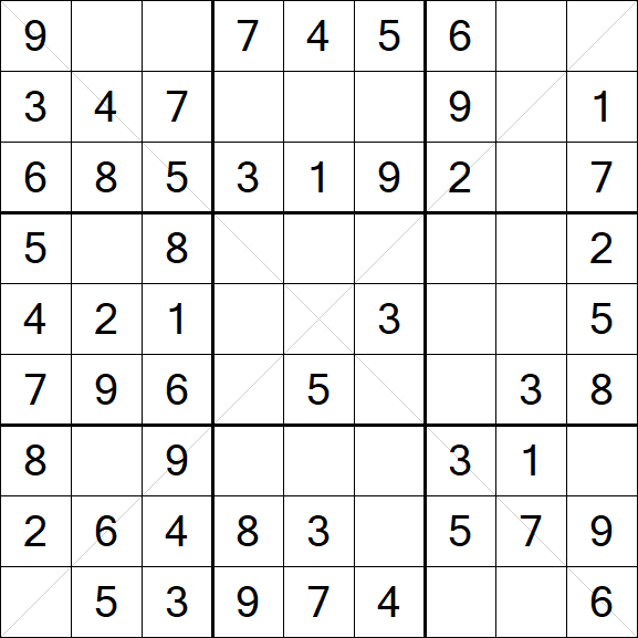 Sudoku X - Fácil