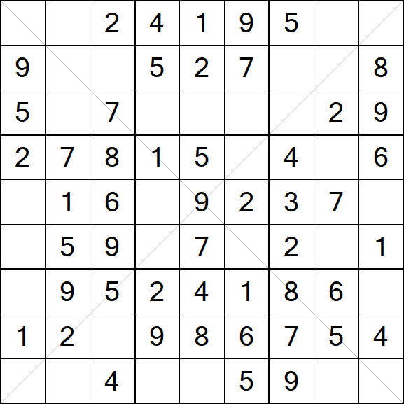 Sudoku X - Fácil