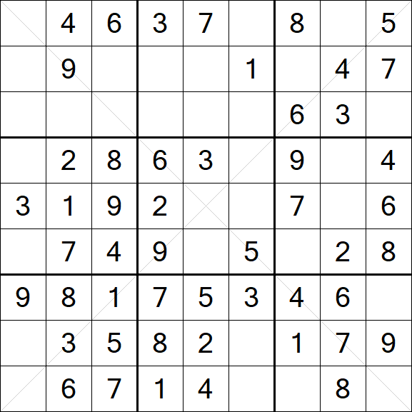 Sudoku X - Fácil