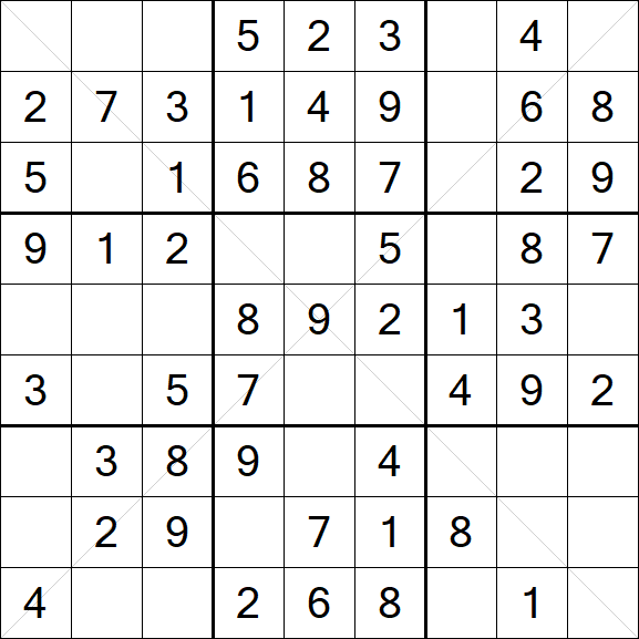 Sudoku X - Fácil