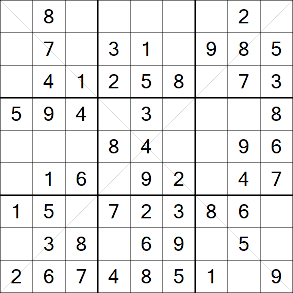 Sudoku X - Fácil