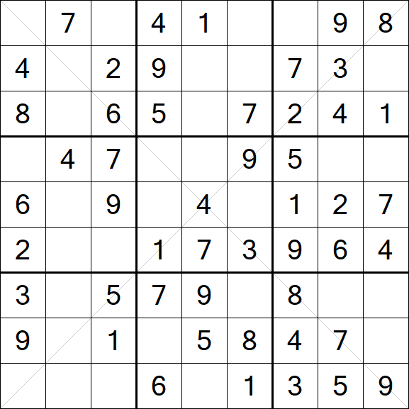 Sudoku X - Einfach