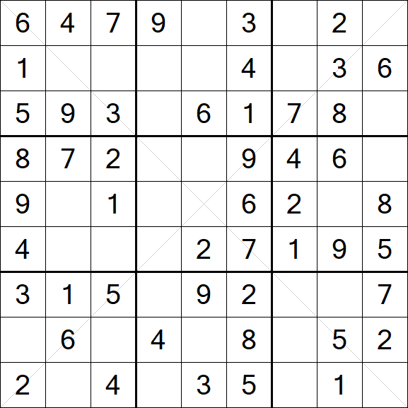 Sudoku X - Fácil