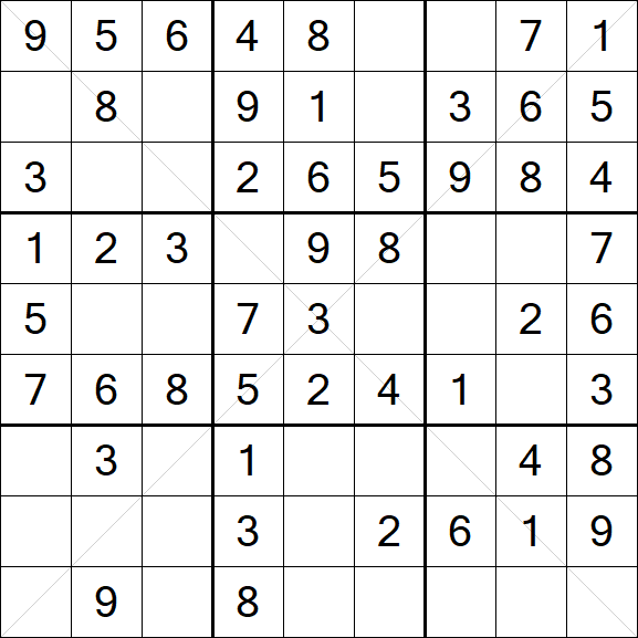 Sudoku X - Fácil