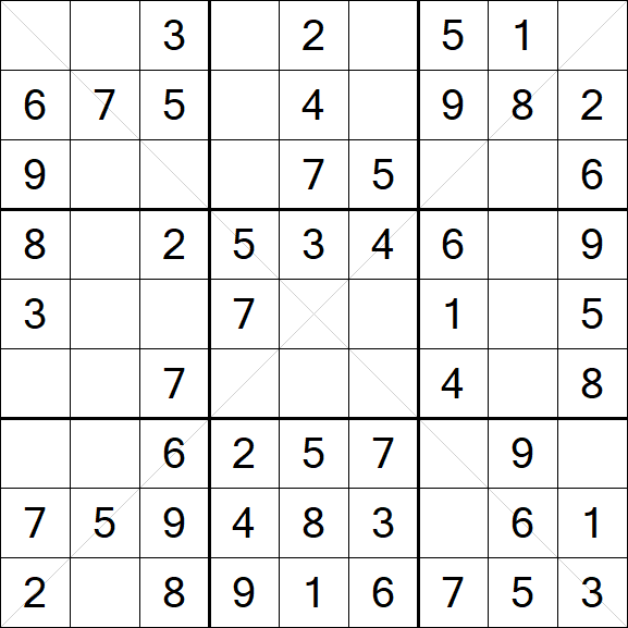 Sudoku X - Fácil