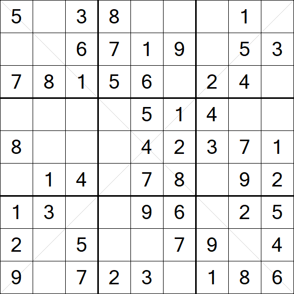 Sudoku X - Fácil