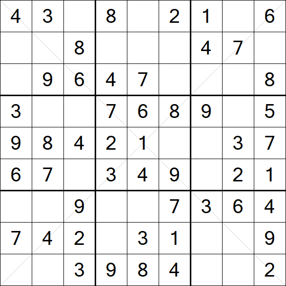 Sudoku X - Fácil