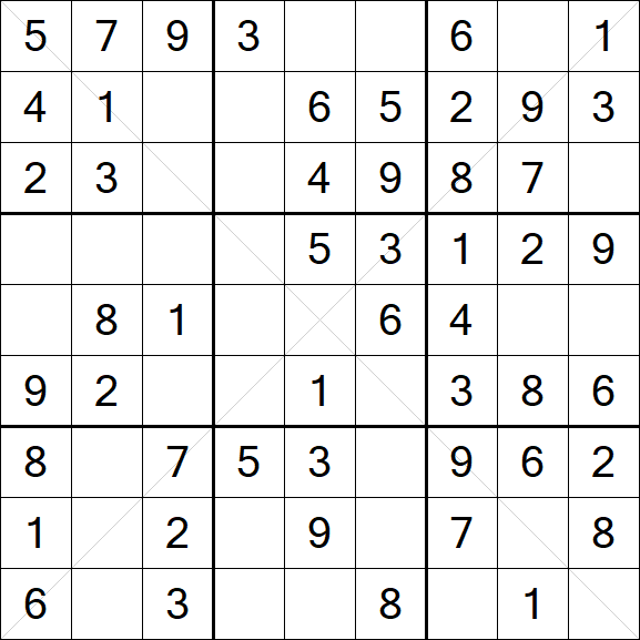 Sudoku X - Fácil
