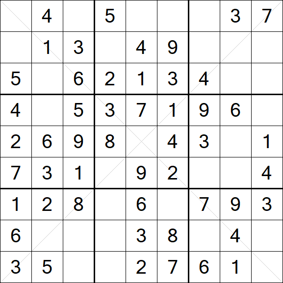 Sudoku X - Fácil