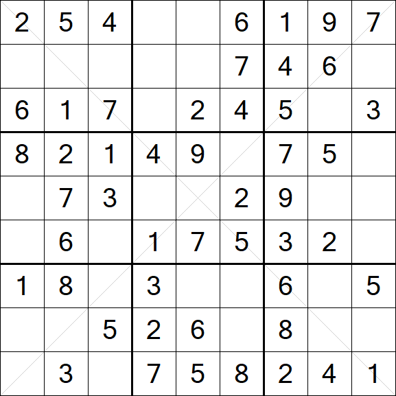 Sudoku X - Fácil