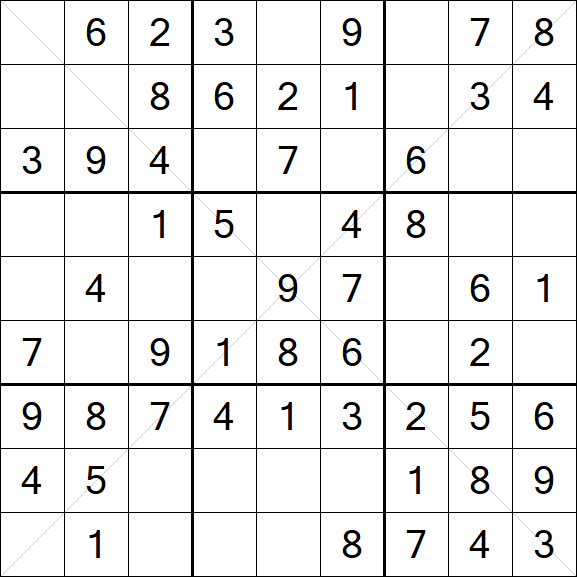 Sudoku X - Fácil