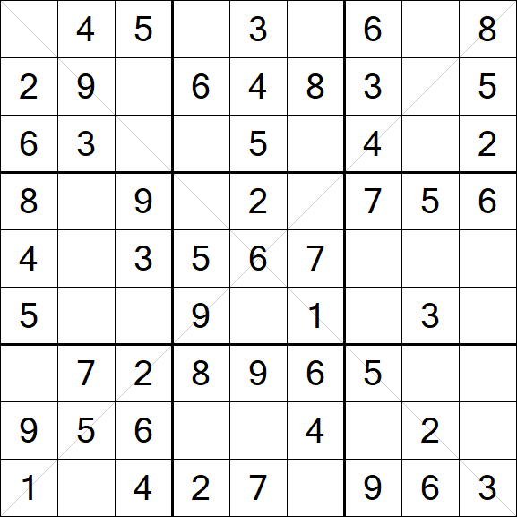 Sudoku X - Fácil