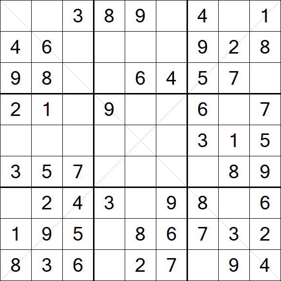 Sudoku X - Fácil