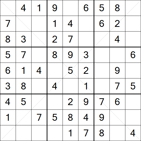 Sudoku X - Fácil