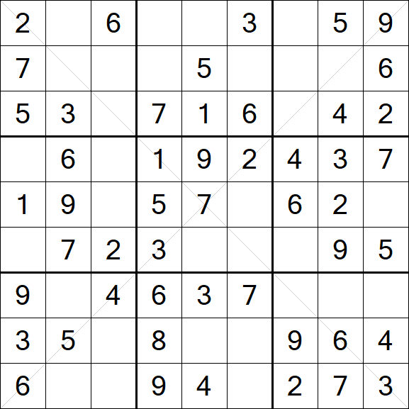 Sudoku X - Easy